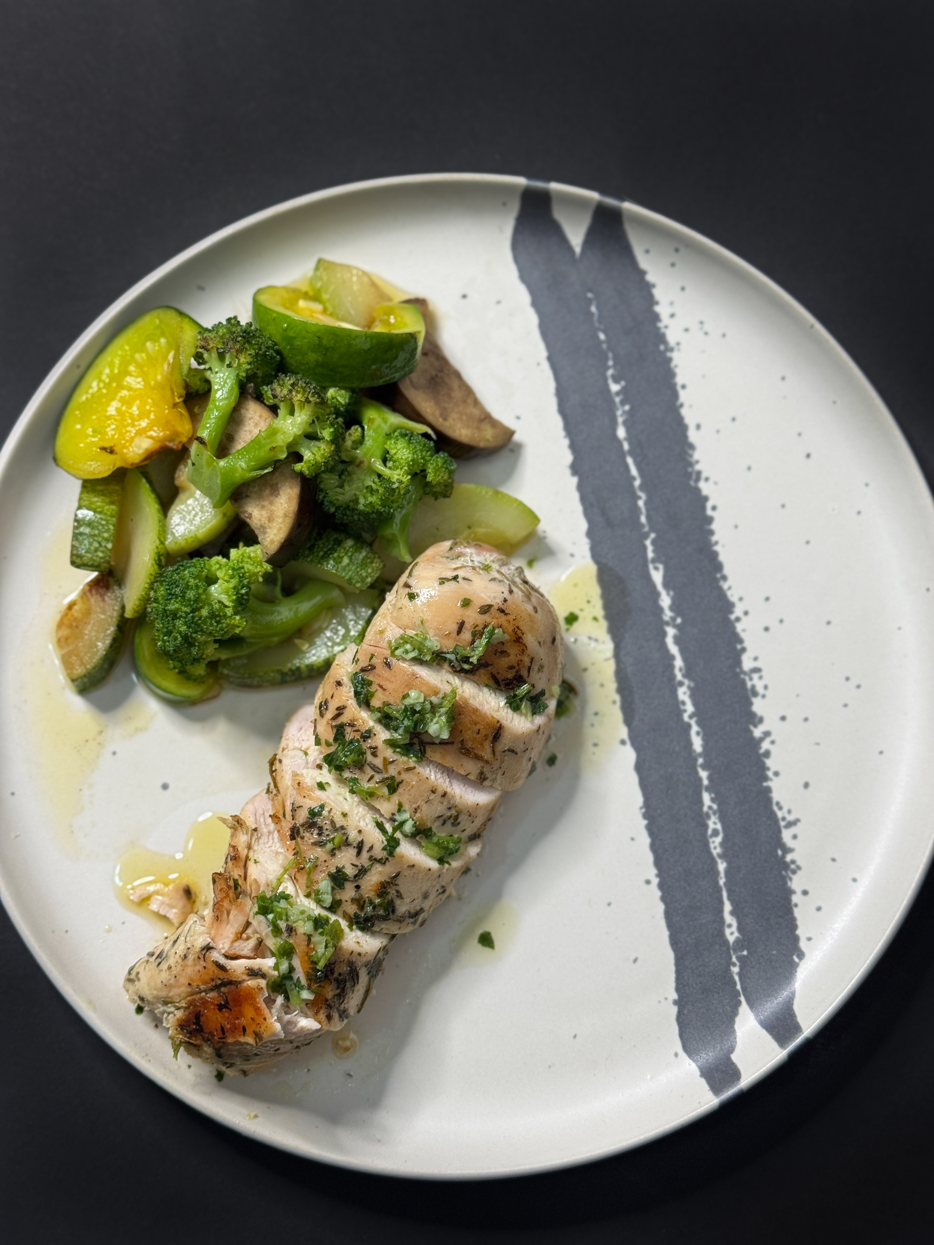 Pollo a la provenzal con vegetales